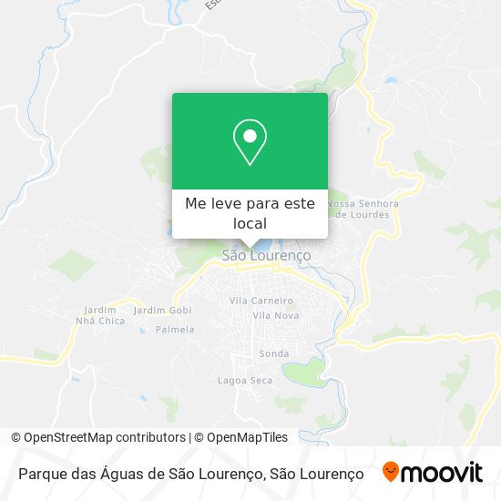 Parque das Águas de São Lourenço mapa