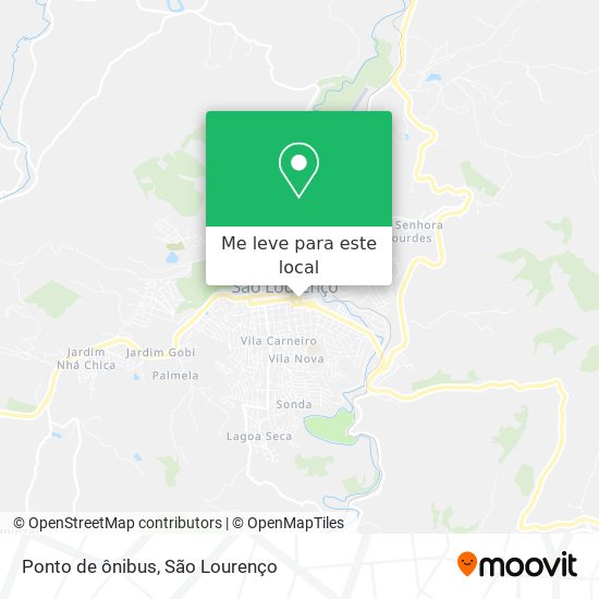 Ponto de ônibus mapa