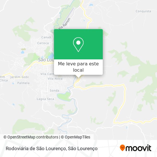 Rodoviária de São Lourenço mapa