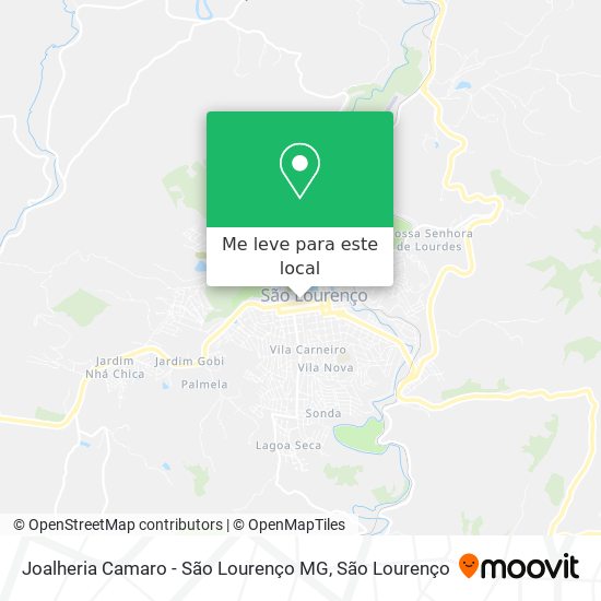 Joalheria Camaro - São Lourenço MG mapa