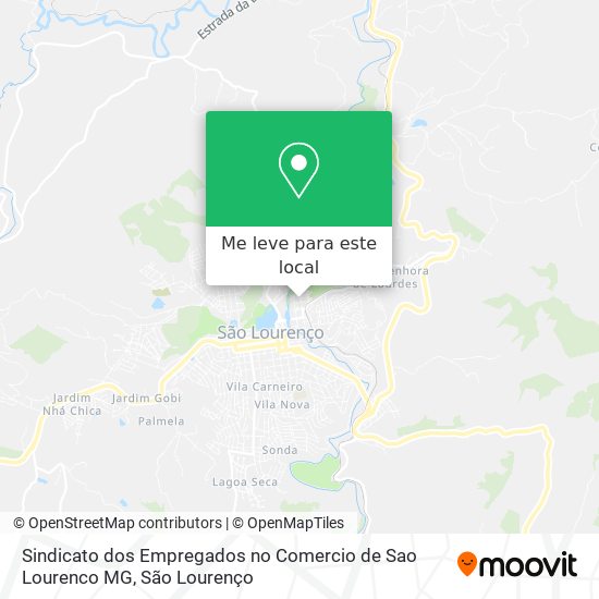 Sindicato dos Empregados no Comercio de Sao Lourenco MG mapa