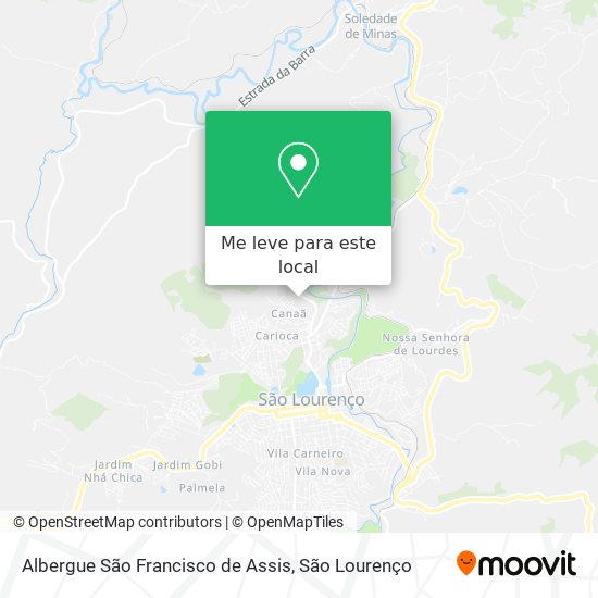 Albergue São Francisco de Assis mapa