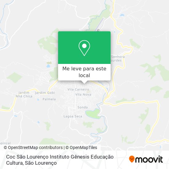 Coc São Lourenço Instituto Gênesis Educação Cultura mapa