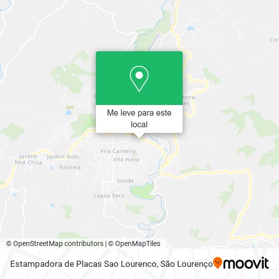 Estampadora de Placas Sao Lourenco mapa