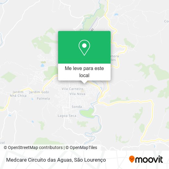 Medcare Circuito das Aguas mapa