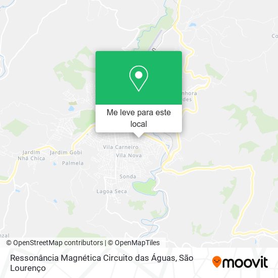 Ressonância Magnética Circuito das Águas mapa