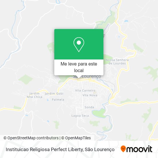 Instituicao Religiosa Perfect Liberty mapa