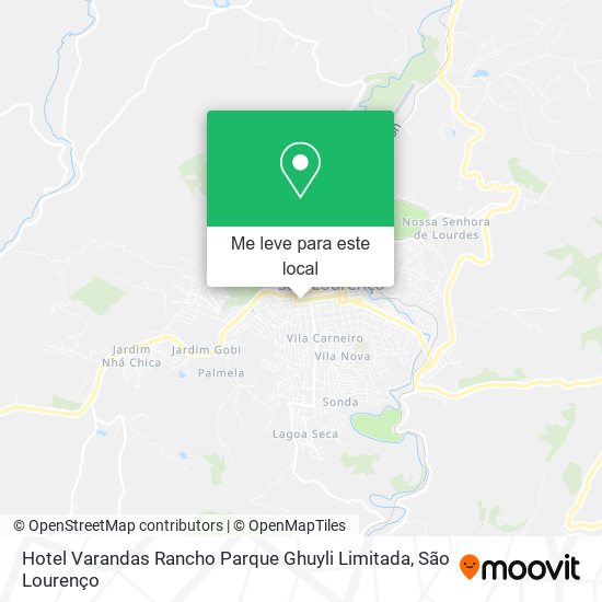 Hotel Varandas Rancho Parque Ghuyli Limitada mapa