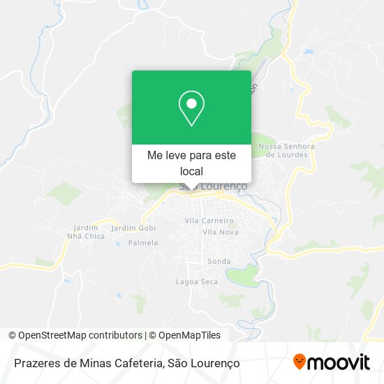 Prazeres de Minas Cafeteria mapa