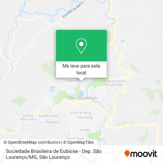 Sociedade Brasileira de Eubiose - Dep. São Lourenço / MG mapa
