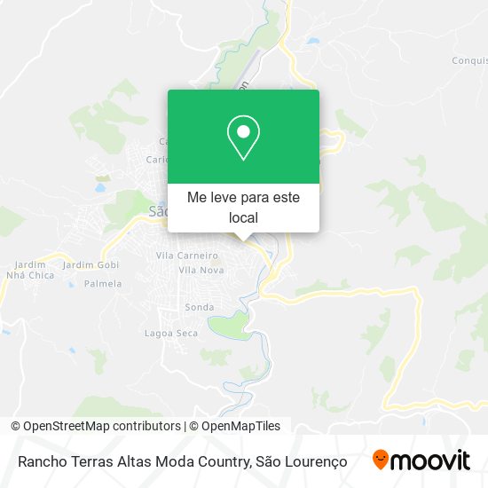 Rancho Terras Altas Moda Country mapa