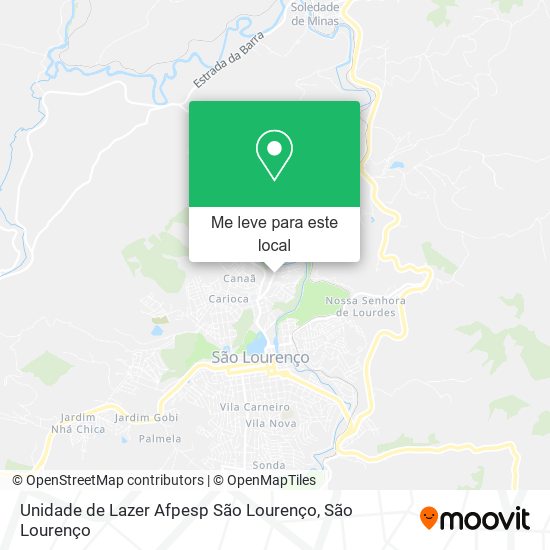 Unidade de Lazer Afpesp São Lourenço mapa