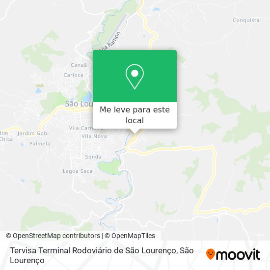 Tervisa Terminal Rodoviário de São Lourenço mapa