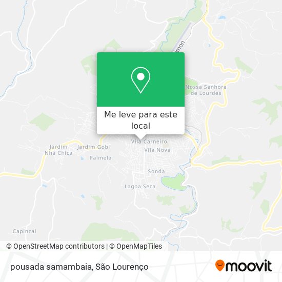 pousada samambaia mapa