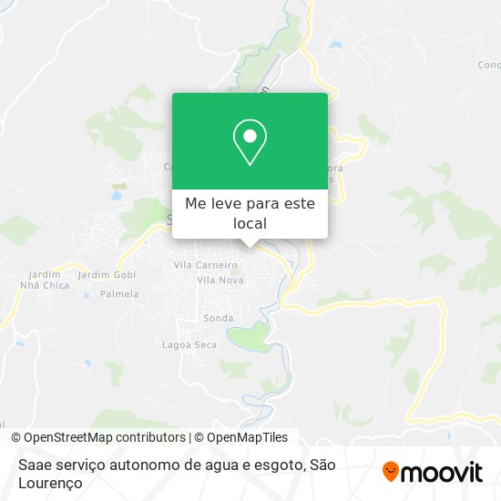 Saae serviço autonomo de agua e esgoto mapa