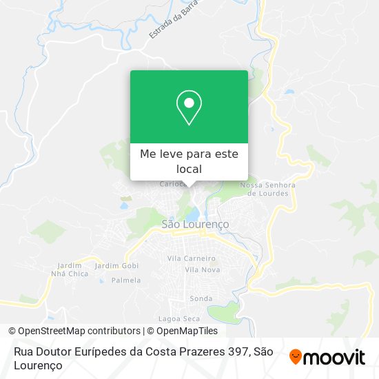 Rua Doutor Eurípedes da Costa Prazeres 397 mapa