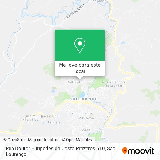 Rua Doutor Eurípedes da Costa Prazeres 610 mapa