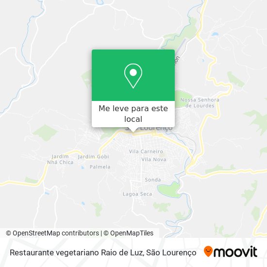 Restaurante vegetariano Raio de Luz mapa