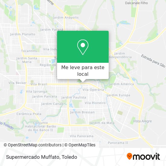 Supermercado Muffato mapa