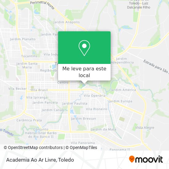 Academia Ao Ar Livre mapa