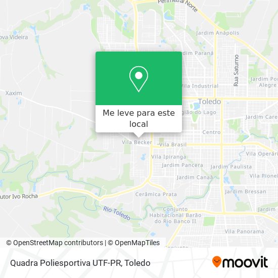 Quadra Poliesportiva UTF-PR mapa