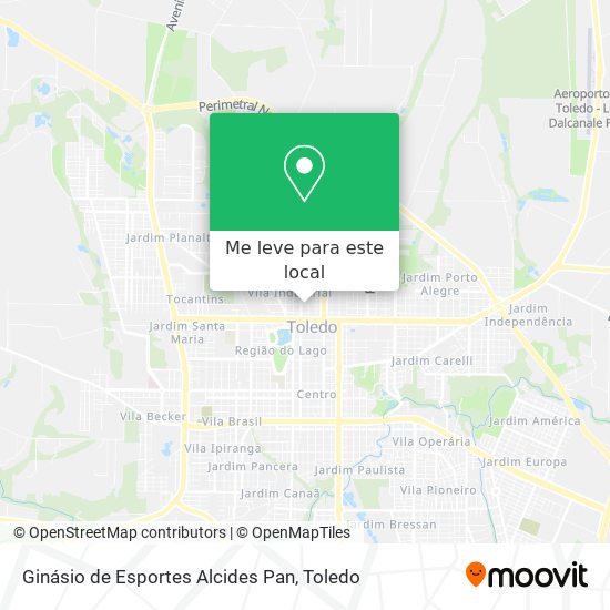 Ginásio de Esportes Alcides Pan mapa