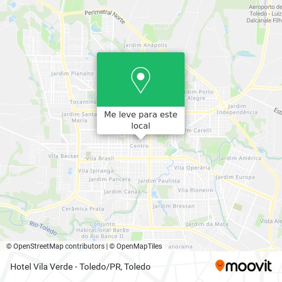 Hotel Vila Verde - Toledo/PR mapa