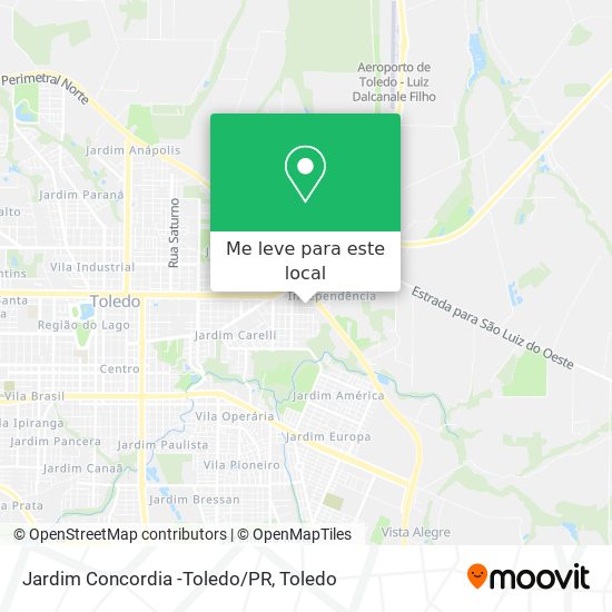 Jardim Concordia -Toledo/PR mapa