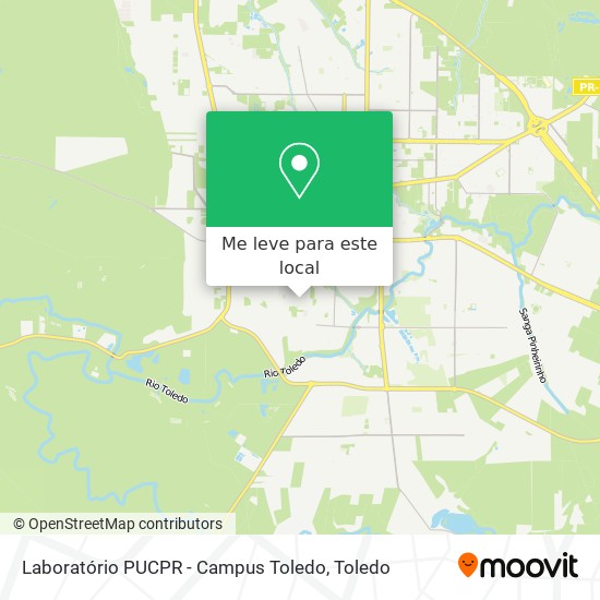 Laboratório PUCPR - Campus Toledo mapa