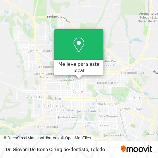 Dr. Giovani De Bona Cirurgião-dentista mapa