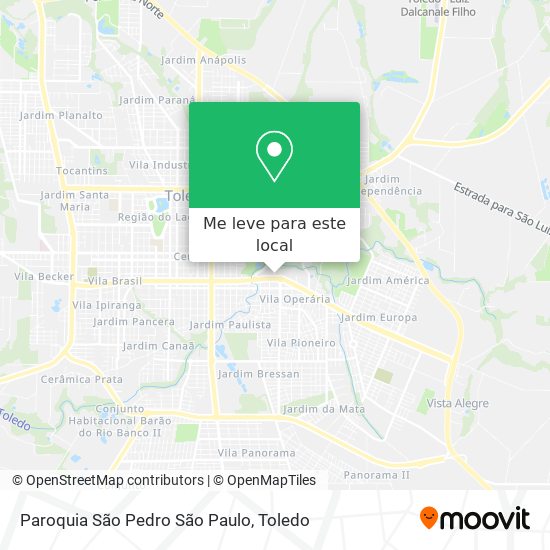 Paroquia São Pedro São Paulo mapa