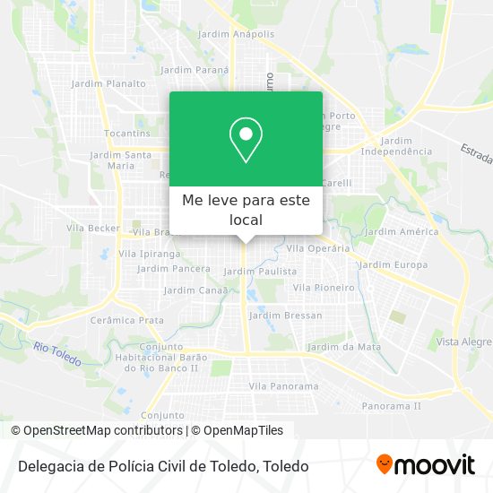 Delegacia de Polícia Civil de Toledo mapa