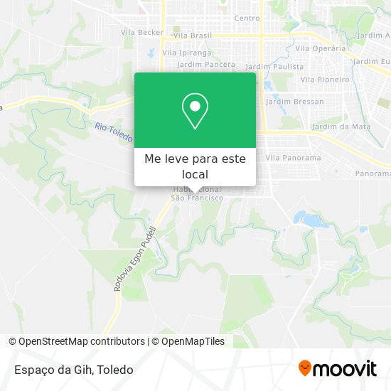 Espaço da Gih mapa