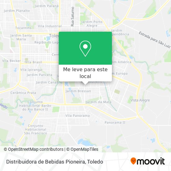 Distribuidora de Bebidas Pioneira mapa