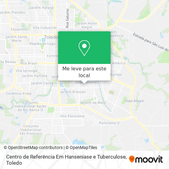 Centro de Referência Em Hanseniase e Tuberculose mapa