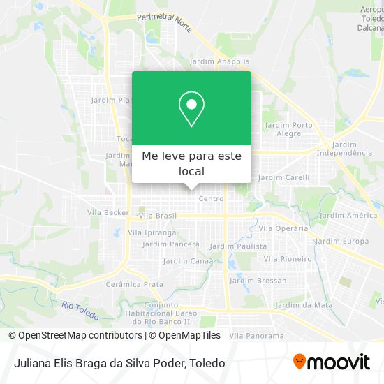 Juliana Elis Braga da Silva Poder mapa