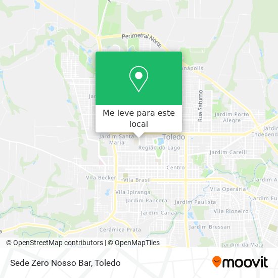 Sede Zero Nosso Bar mapa