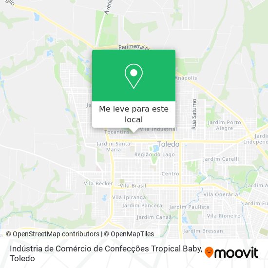 Indústria de Comércio de Confecções Tropical Baby mapa