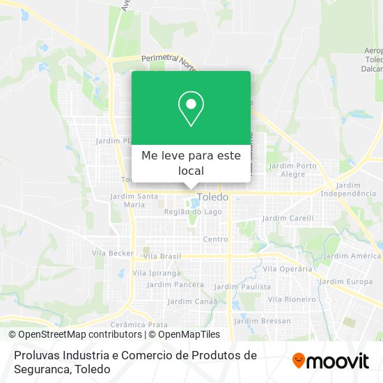 Proluvas Industria e Comercio de Produtos de Seguranca mapa