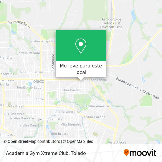 Academia Gym Xtreme Club mapa