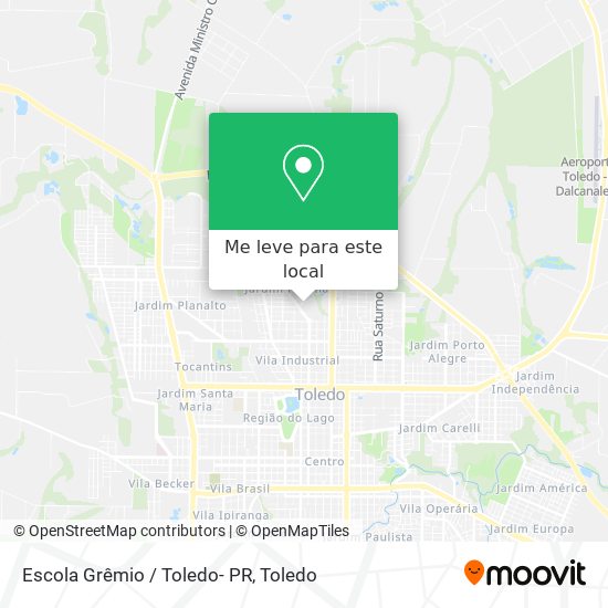 Escola Grêmio / Toledo- PR mapa