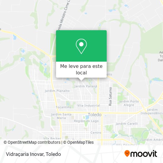 Vidraçaria Inovar mapa