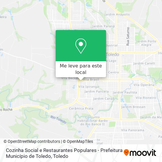 Cozinha Social e Restaurantes Populares - Prefeitura Município de Toledo mapa