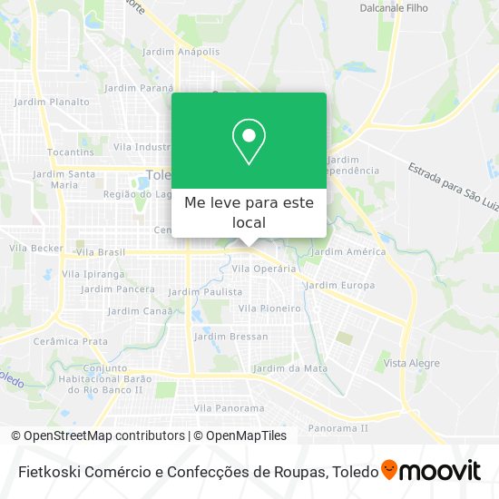 Fietkoski Comércio e Confecções de Roupas mapa