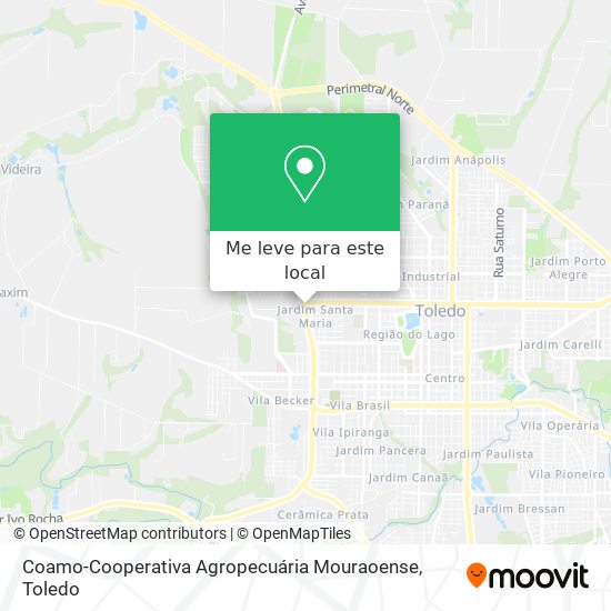 Coamo-Cooperativa Agropecuária Mouraoense mapa