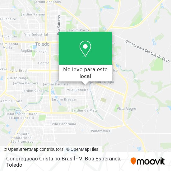Congregacao Crista no Brasil - Vl Boa Esperanca mapa