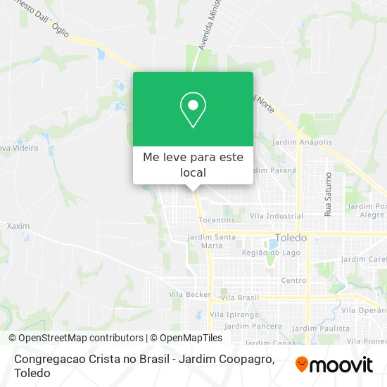 Congregacao Crista no Brasil - Jardim Coopagro mapa