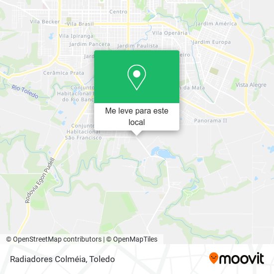 Radiadores Colméia mapa