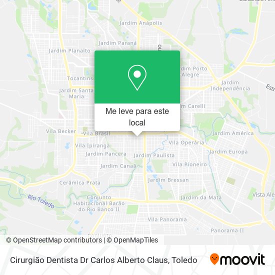 Cirurgião Dentista Dr Carlos Alberto Claus mapa