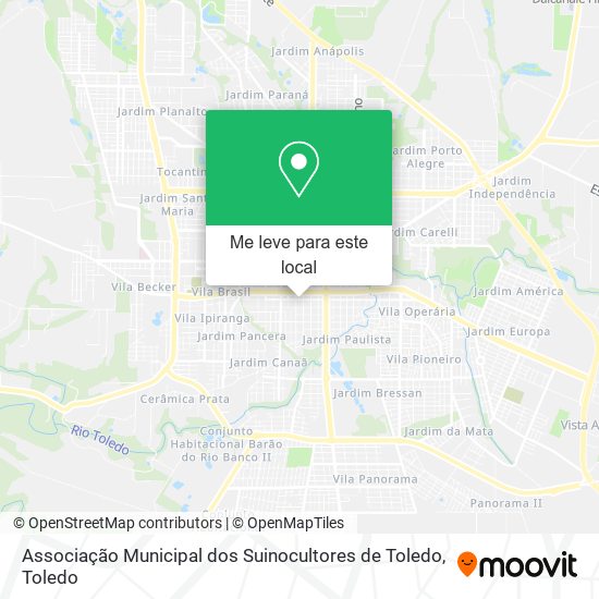 Associação Municipal dos Suinocultores de Toledo mapa